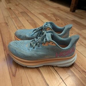 Hoka Women's Blue and Orange Running Shoes